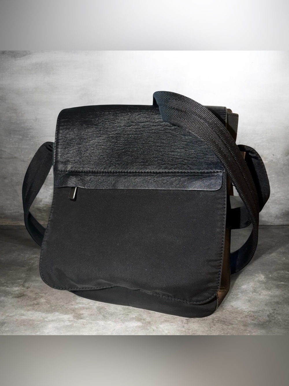 Bally Nylon/leather Black Crossbody Shoulder Bag